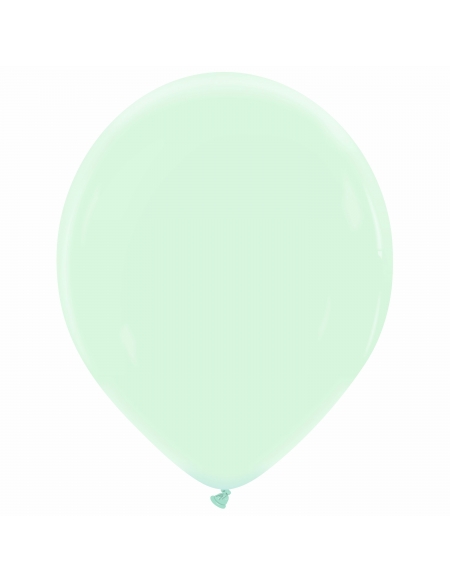 Globo Redondo Premium Pastel 36cm Verde Crema Menta - Bolsa 50 UDS