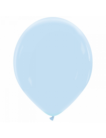 Globo Redondo Premium Pastel 36cm Azul Maya - Bolsa 50 UDS