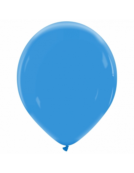 Globo Redondo Premium Pastel 36cm Azul Cobalto - Bolsa 50 UDS