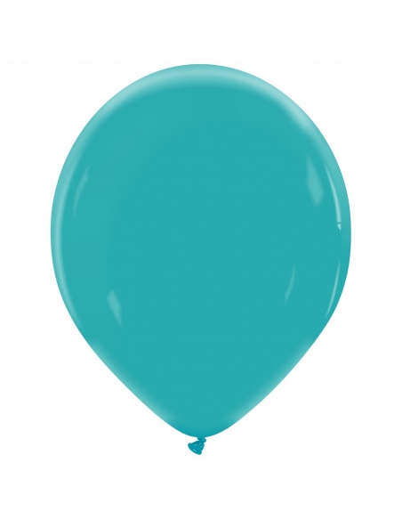 Globo Redondo Premium Pastel 36cm Azul Pavo Real - Bolsa 50 UDS