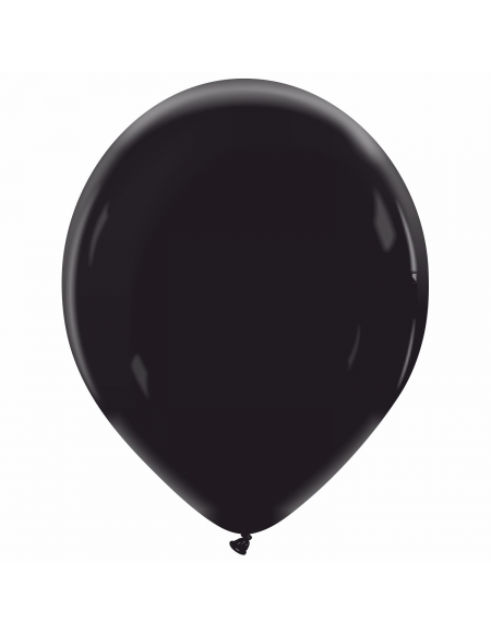 Globo Redondo Premium Pastel 36cm Negro - Bolsa 50 UDS