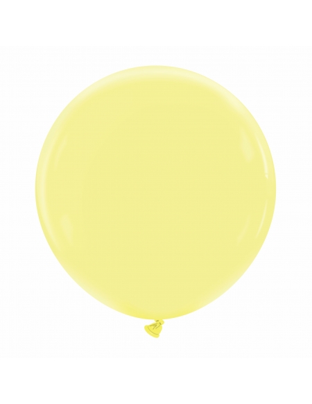 Globo Redondo Premium Pastel 60cm Crema de Amarillo Limon - Bolsa 1 UD