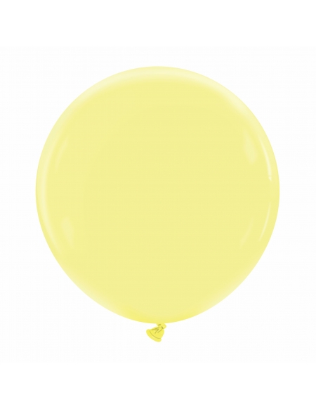 Globo Redondo Premium Pastel 60cm Crema de Amarillo Limon - Bolsa 1 UD