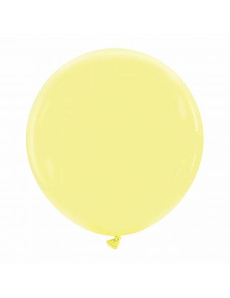 Globo Redondo Premium Pastel 60cm Crema de Amarillo Limon - Bolsa 1 UD