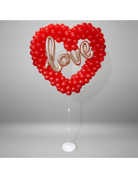 Soporte para Globos Corazon 80cm Diametro x 170cm Alto