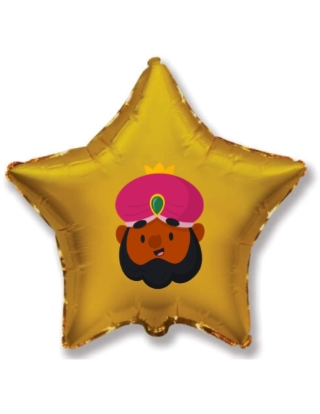 Globos Reyes Magos Baltasar Estrella 78cm Oro