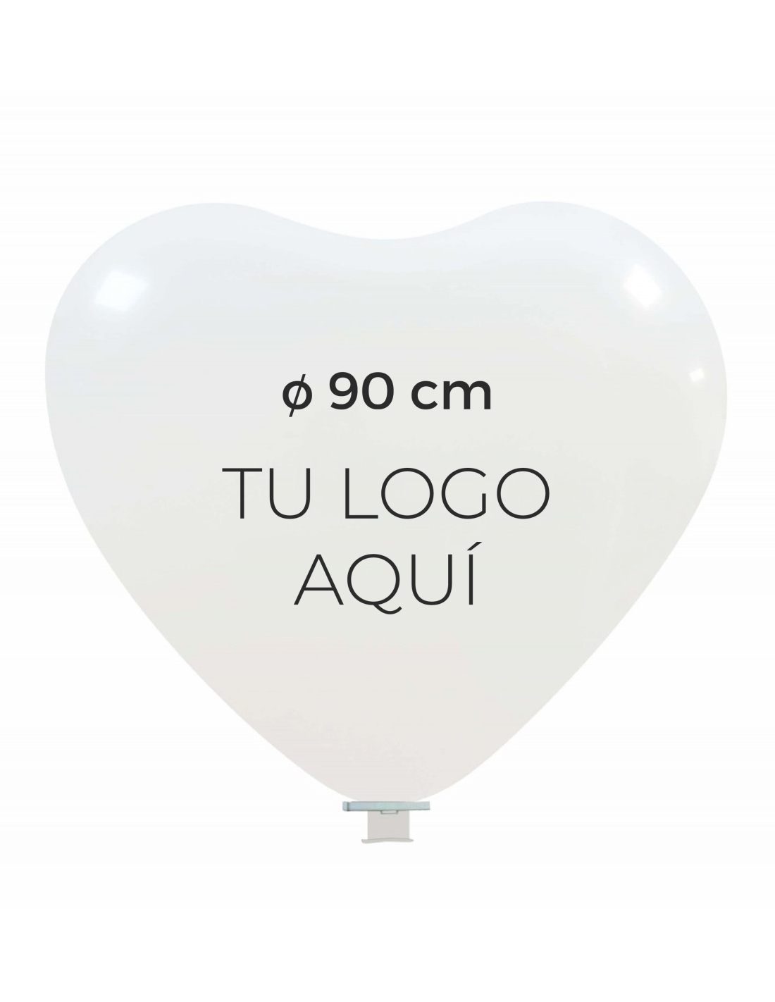 Globos transparentes impresos corazones neon