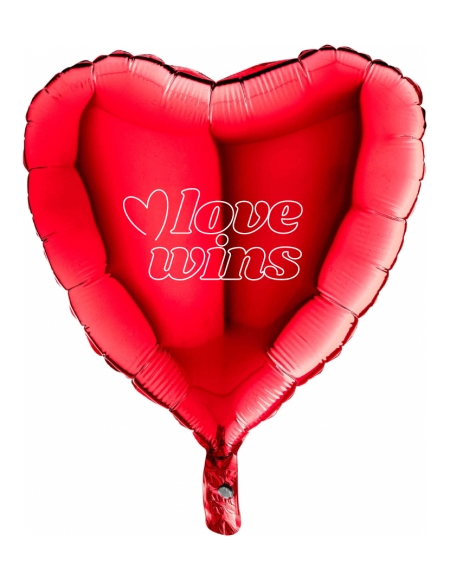 Love Wins Corazón 45 cm Rojo