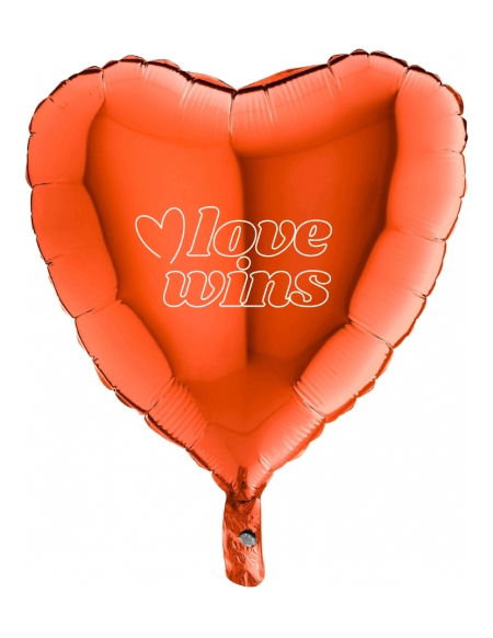 Love Wins Corazón 45 cm Naranja