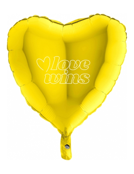 Love Wins Corazón 45 cm Amarillo