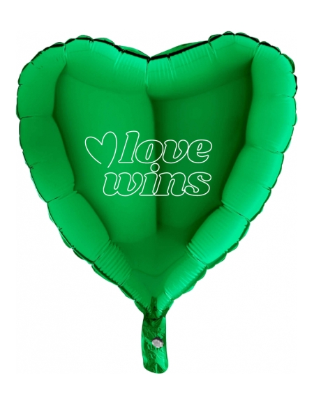 Love Wins Corazón 45 cm Verde