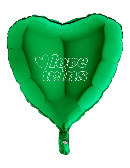 Love Wins Corazón 45 cm Verde