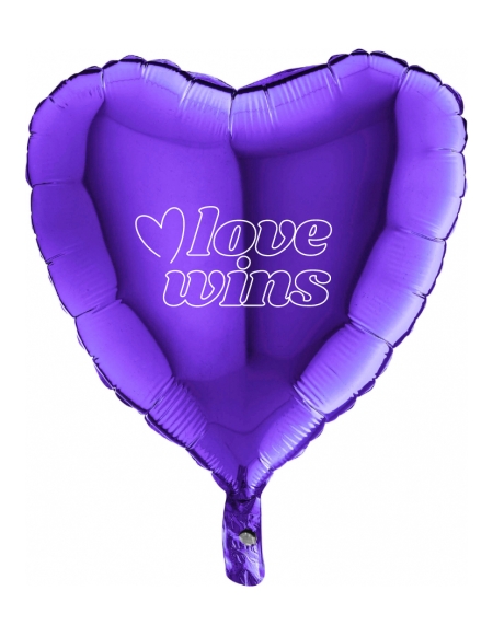 Love Wins Corazón 45 cm Morado