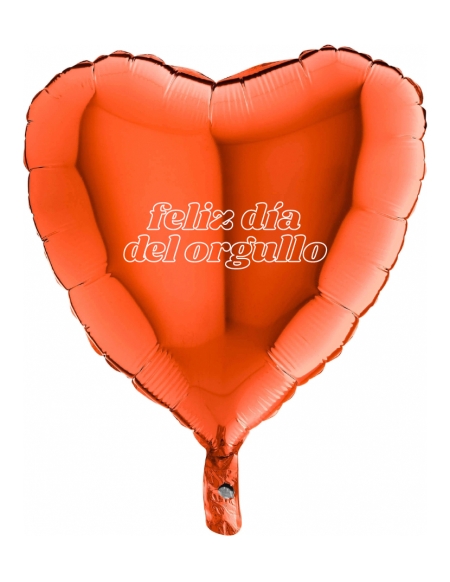 Feliz Día del Orgullo Corazón 45 cm Naranja