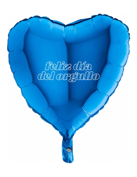 Feliz Día del Orgullo Corazón 45 cm Azul
