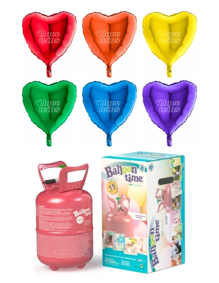 6 Globos Love Wins 45 cm con Bombona de Helio