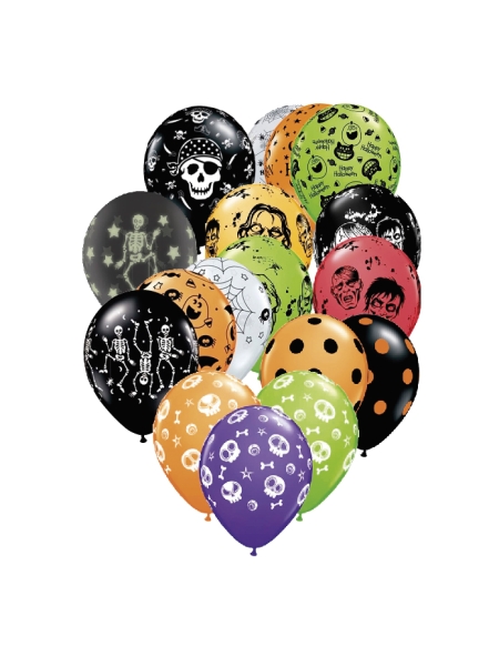 Globos Halloween Latex Redondos 30cm Surtidos