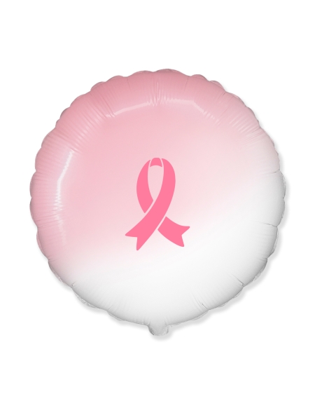 Globo Lazo Cáncer de Mama 78 cm Degradado Rosa