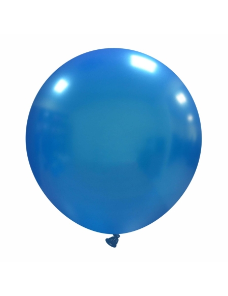 Globos Latex Esfericos 40cm Metalizado Azul Oscuro