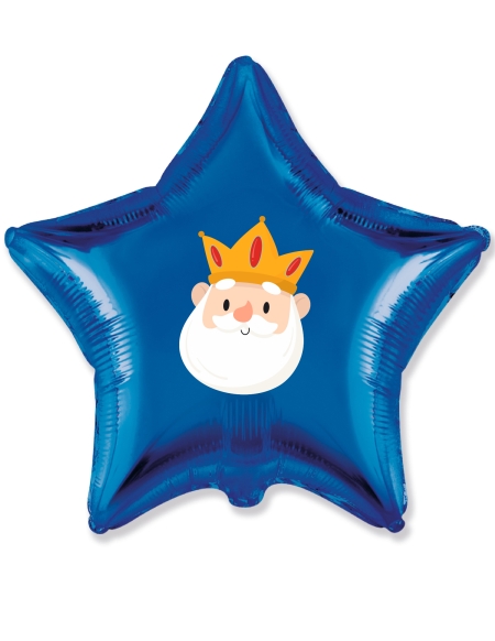 Globos Reyes Magos Melchor Estrella 45cm Azul