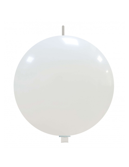 Globos Latex Redondos 2 Nudos 80cm Pastel Blanco PL01