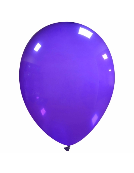 Globos Latex Redondos 25cm Cristal Purpura Oscuro CL20