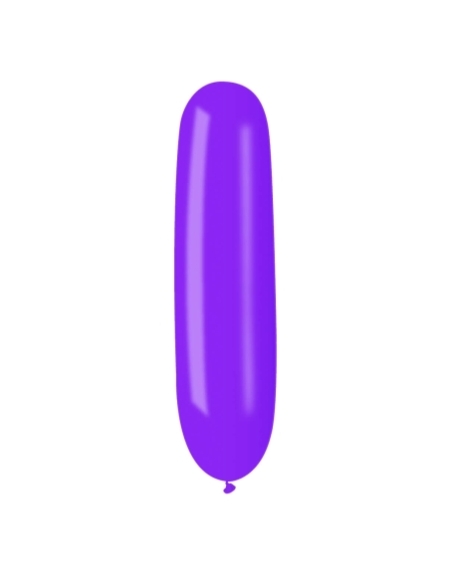 Globos Latex Alargados 6x40cm Pastel Purpura PL08