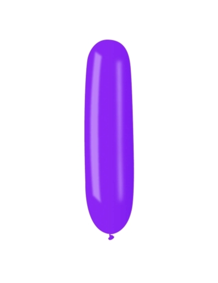 Globos Latex Alargados 8x60cm Pastel Purpura PL08