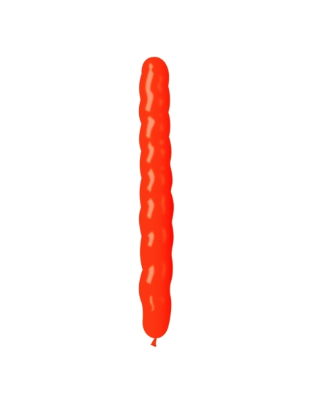 Globos Latex Alargados Espiral 10x80cm Pastel Rojo PL05