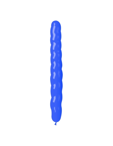 Globos Latex Alargados Espiral 10x80cm Pastel Azul PL10