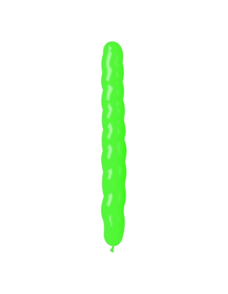 Globos Latex Alargados Espiral 10x80cm Pastel Verde PL12