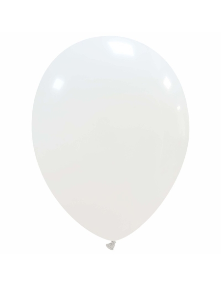 Globos Latex Redondos 20cm Pastel Blanco