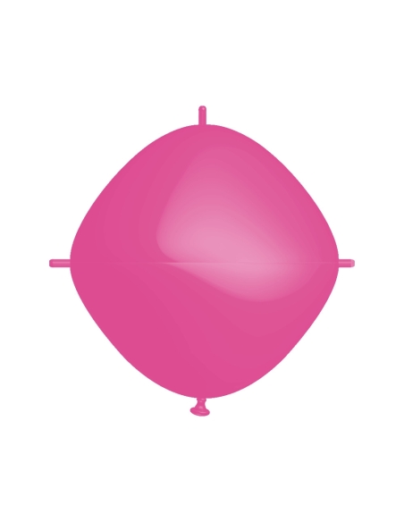 Globos Latex Cuadrado 4 Nudos 25x25cm Pastel Fucsia PL07