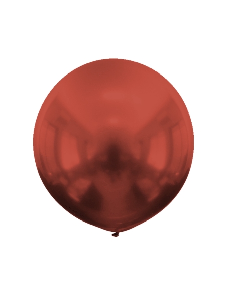 Globo Titanium Chrome Esfericos 45cm Rojo Oscuro