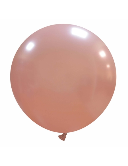 Globos Latex Esfericos 50cm Metalizado Oro Rosa