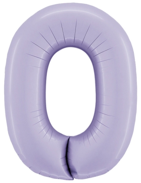 Globo Numero 0 Satin Lila 100cm