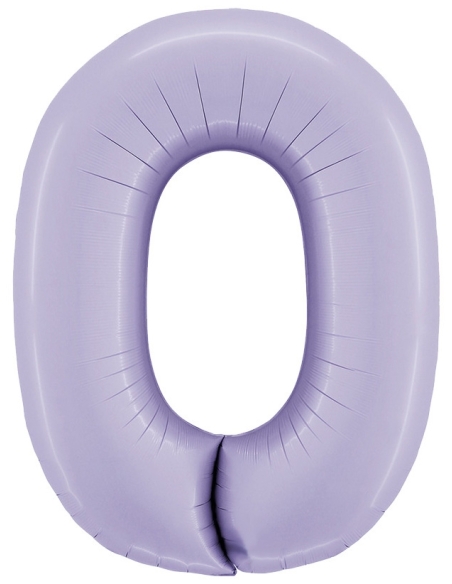 Globo Numero 0 Satin Lila 100cm