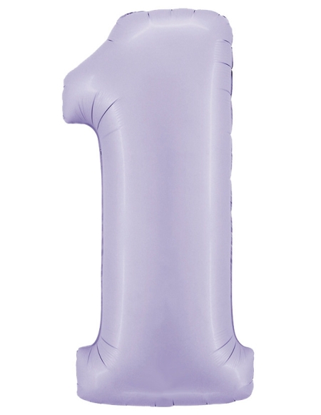 Globo Numero 1 Satin Lila 100cm