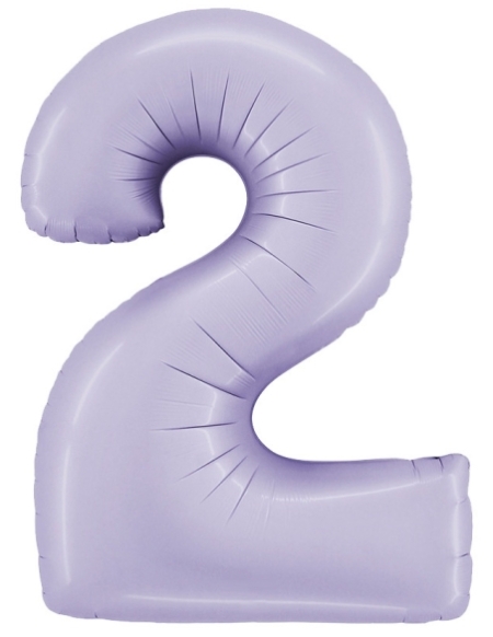Globo Numero 2 Satin Lila 100cm