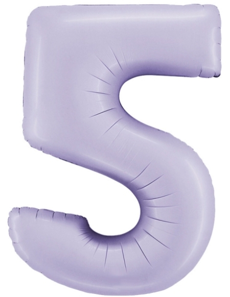 Globo Numero 5 Satin Lila 100cm