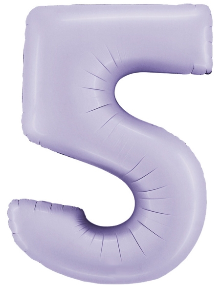 Globo Numero 5 Satin Lila 100cm