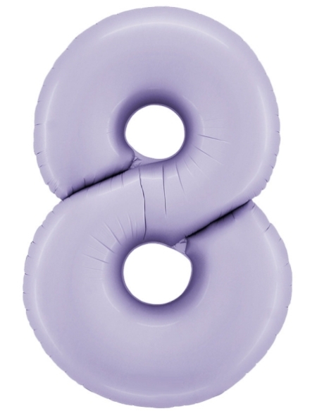 Globo Numero 8 Satin Lila 100cm