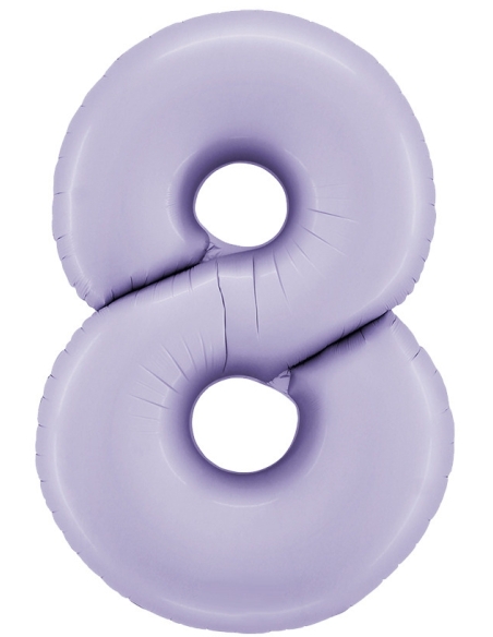 Globo Numero 8 Satin Lila 100cm