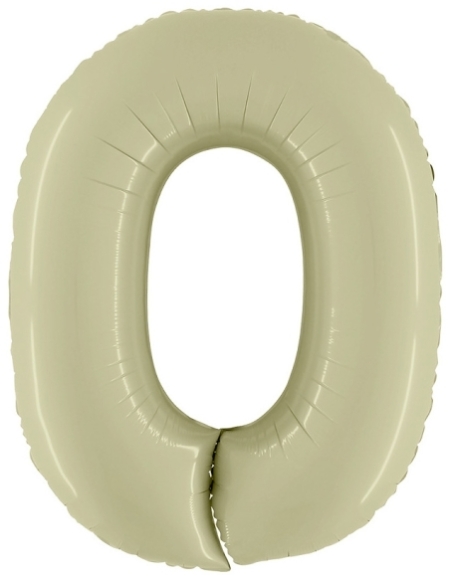 Globo Numero 0 Satin Verde Oliva 100cm