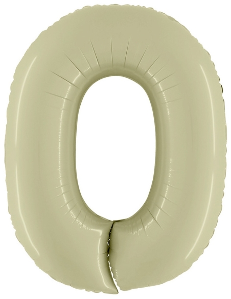 Globo Numero 0 Satin Verde Oliva 100cm