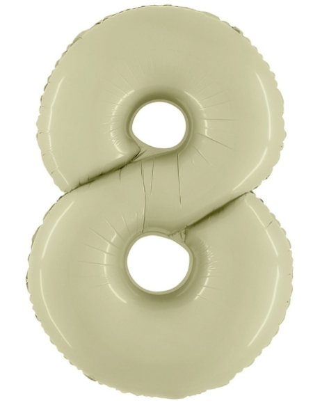 Globo Numero 8 Satin Verde Oliva 100cm