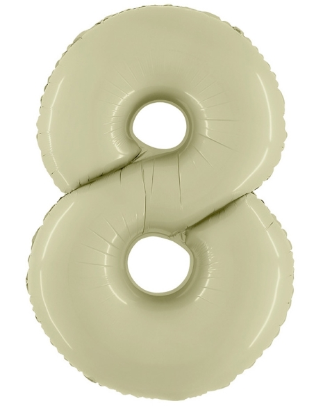 Globo Numero 8 Satin Verde Oliva 100cm