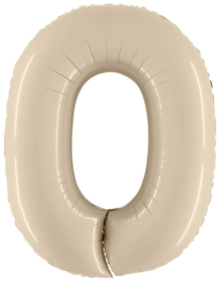 Globo Numero 0 Satin Crema 66cm