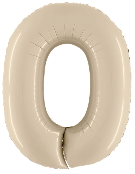 Globo Numero 0 Satin Crema 66cm