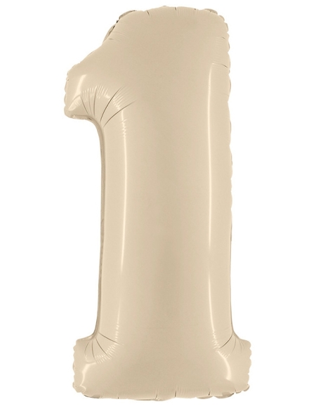 Globo Numero 1 Satin Crema 66cm